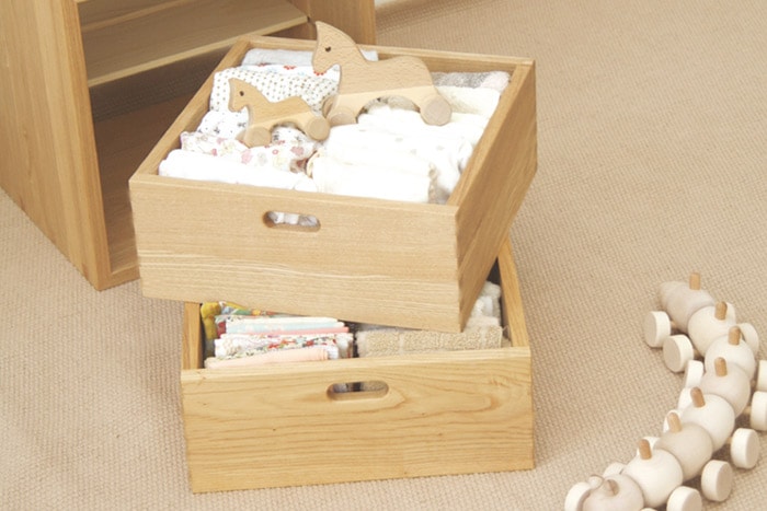 飛騨の家具]KOBOX（M）【シンプルな無垢の木の収納家具。専用抽斗