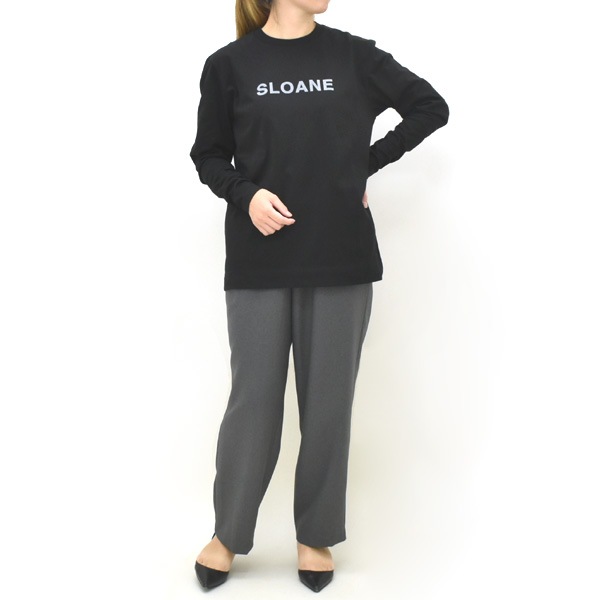 SLOANE スローン ハイゲージコットン天竺ロゴ長袖Tシャツ SL10W-T1034