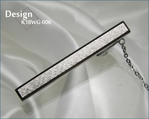 ホワイトゴールドネクタイピン K18WG-006｜貴金属ネクタイピン通販専門
