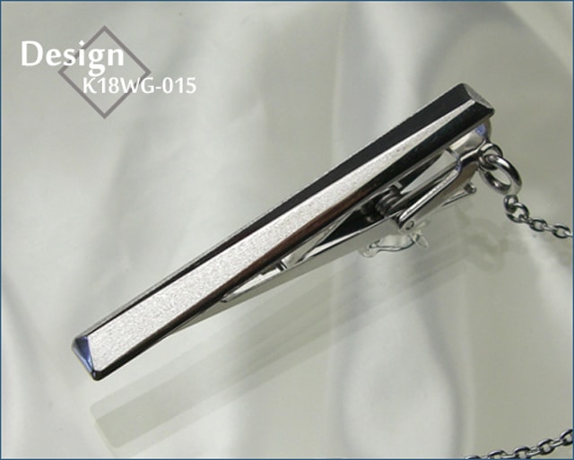 ホワイトゴールドネクタイピン K18WG-015｜貴金属ネクタイピン通販専門