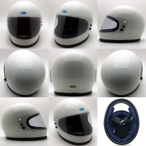 Dead Stock 新品 純正シールド付 BUCO BLUE LINE SUPREME WHITE 58cm