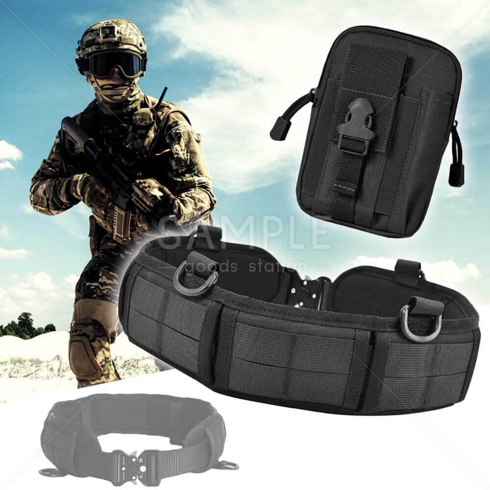 タクティカルベルト サバゲー 作業用 道具ホルダー 腰袋 アウトドア