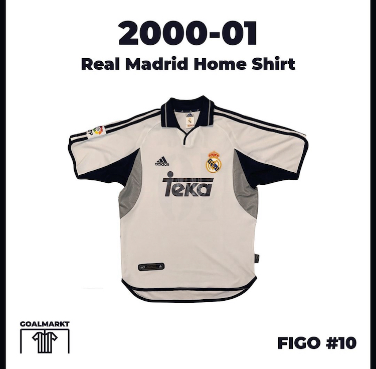 2000-01 Real Madrid Home Shirt Figo #10 S - The Goalmarkt