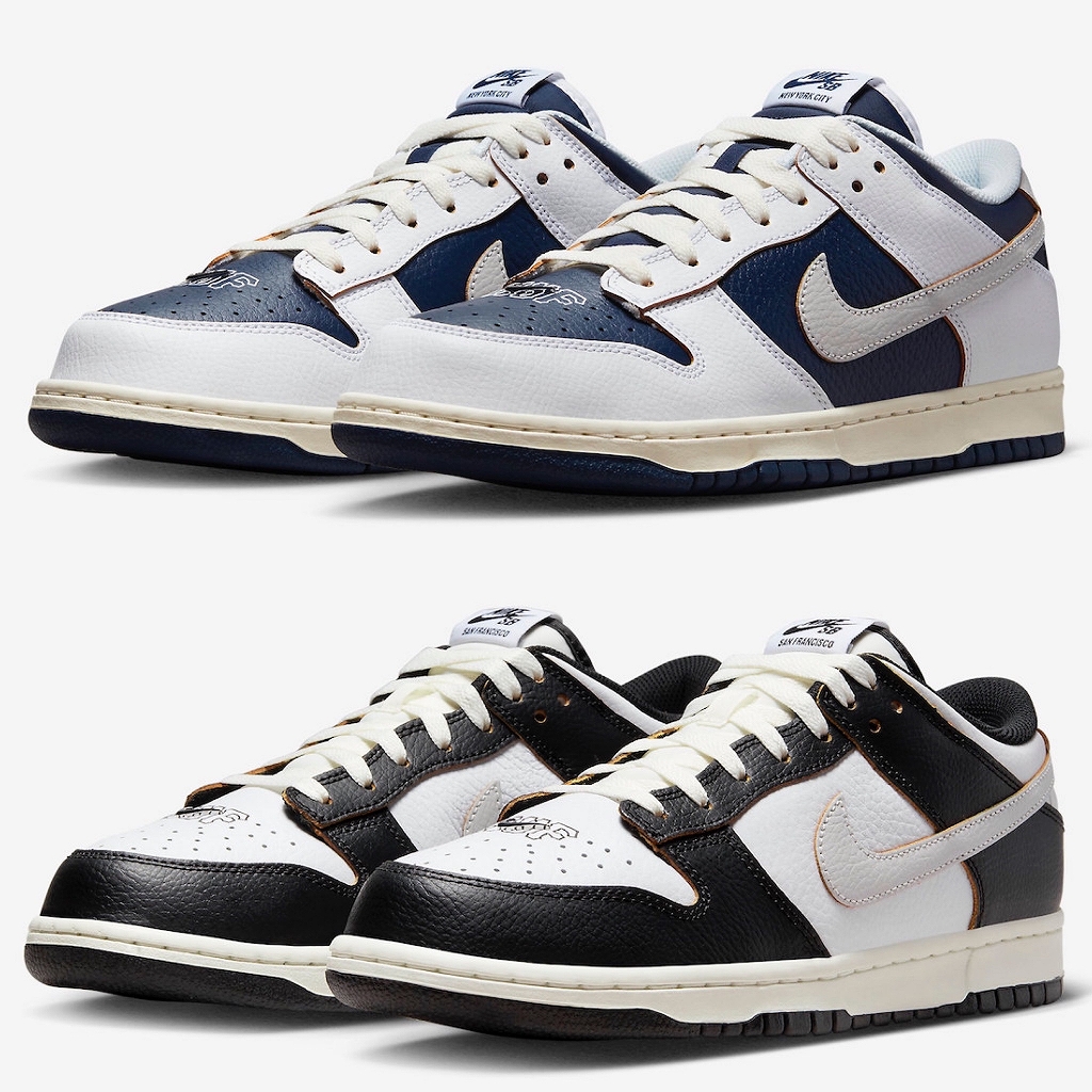 HUF × NIKE SB DUNK LOW NY & SFが12/9、12/10、12/12に国内発売予定