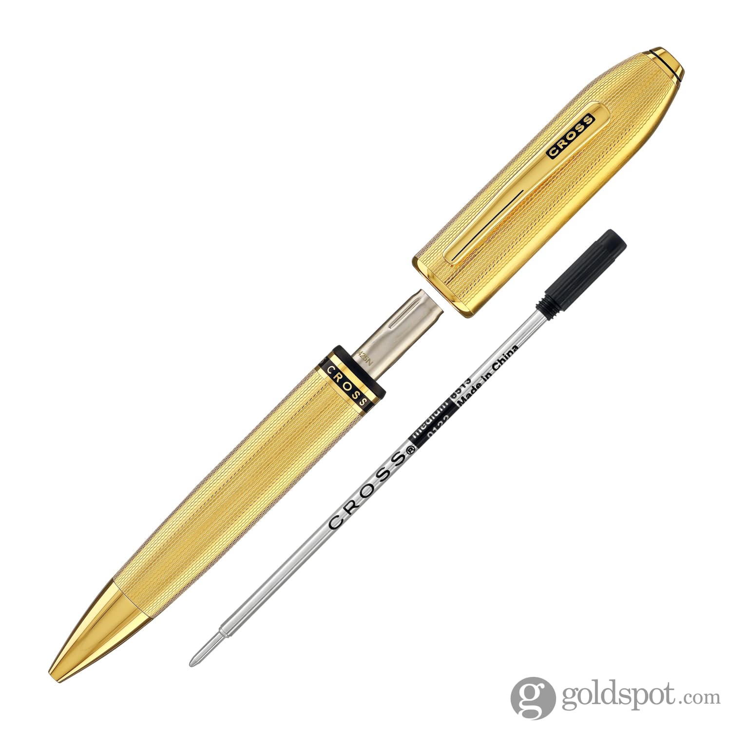 Cross Peerless Ballpoint Pen in 23KT Heavy Gold Plated - Goldspot Pens