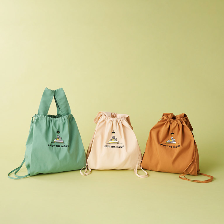50%OFF】ねずみのANDY トラベルエコバッグ | トラベルグッズgowell