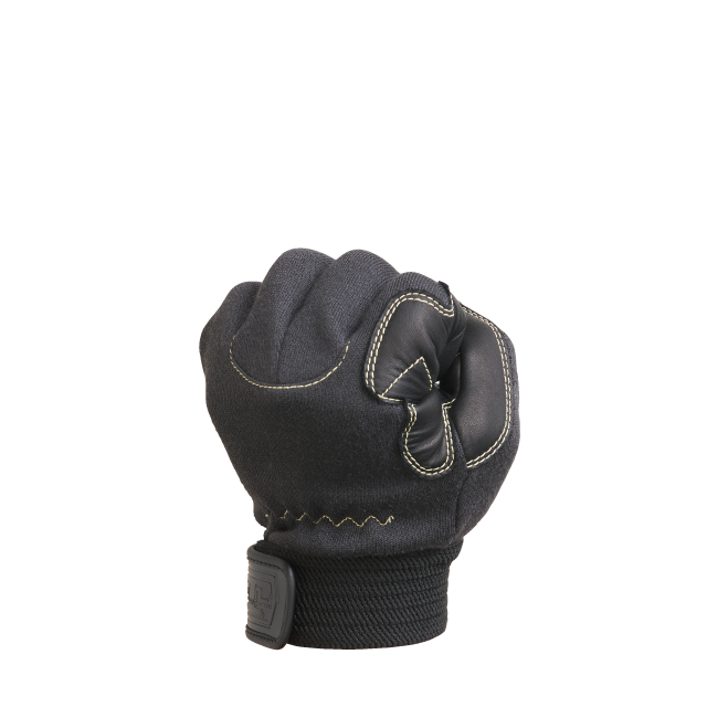 トンボレスキュー 耐切創手袋 アラミド繊維 手首ゴム ブラック