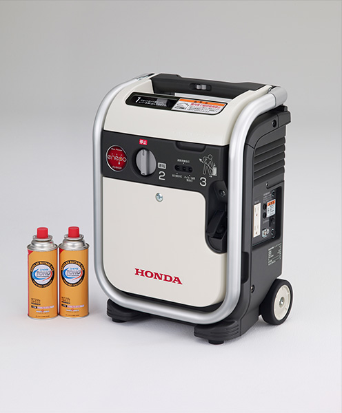 家庭用カセットガス燃料で電気を作るガスパワー発電機「エネポ EU9iGB