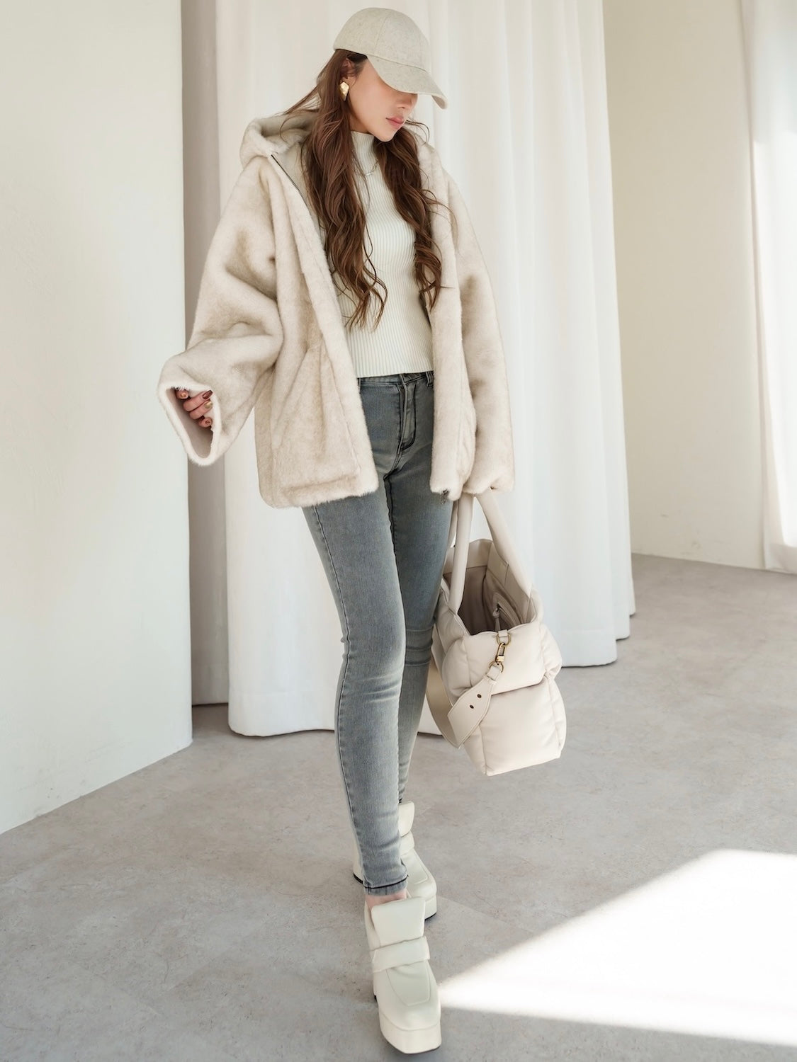 Quilting レザー トートバッグ