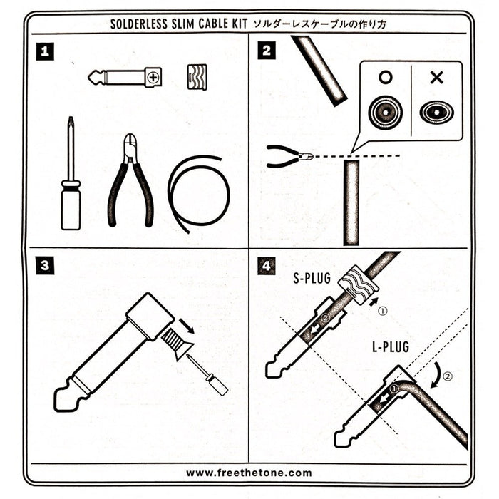 Free The Tone | Solderless SLIM Cable Kit | SL-SLIM | 10x Slim