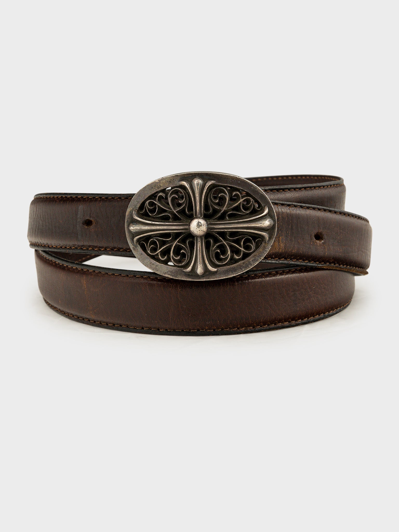 Buy Chrome Hearts Oval Cross Belt Buckle Online at Groupie