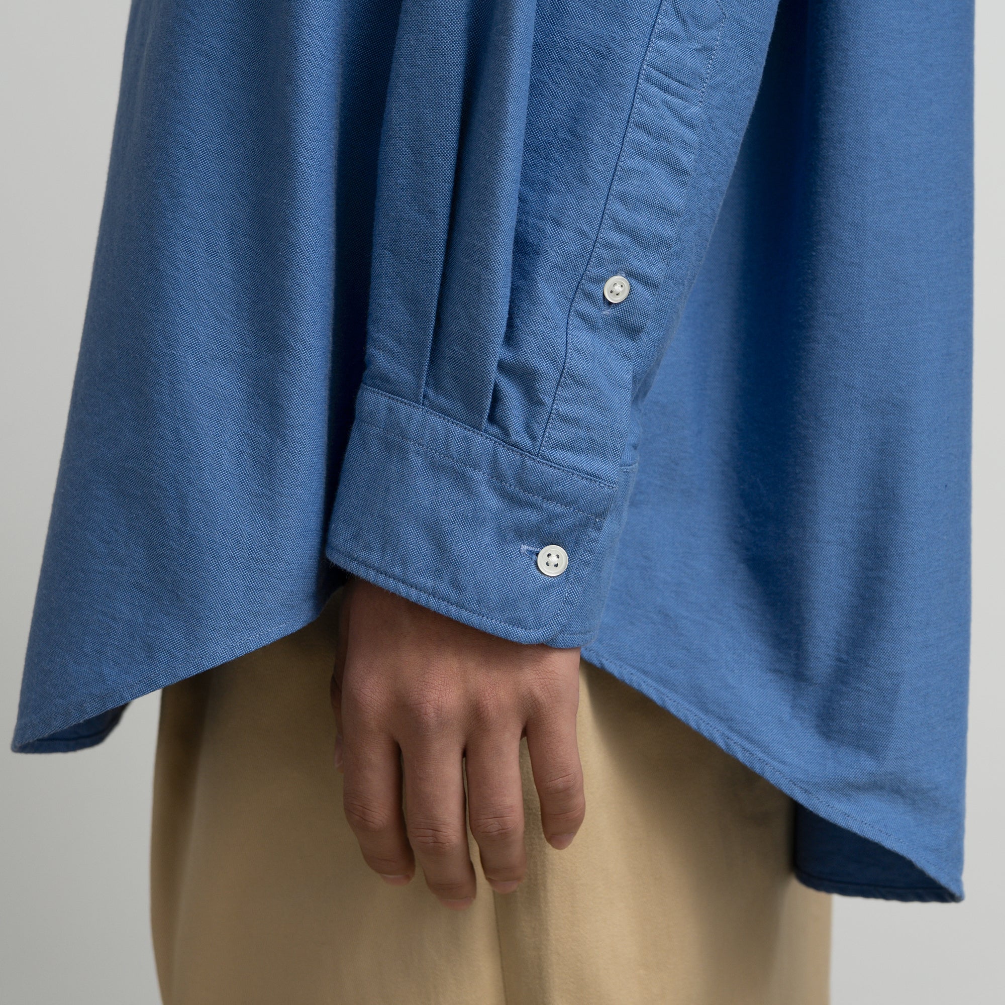 BASIC] Oxford L/S Oversized Band Collar Shirt – Graphpaper KYOTO