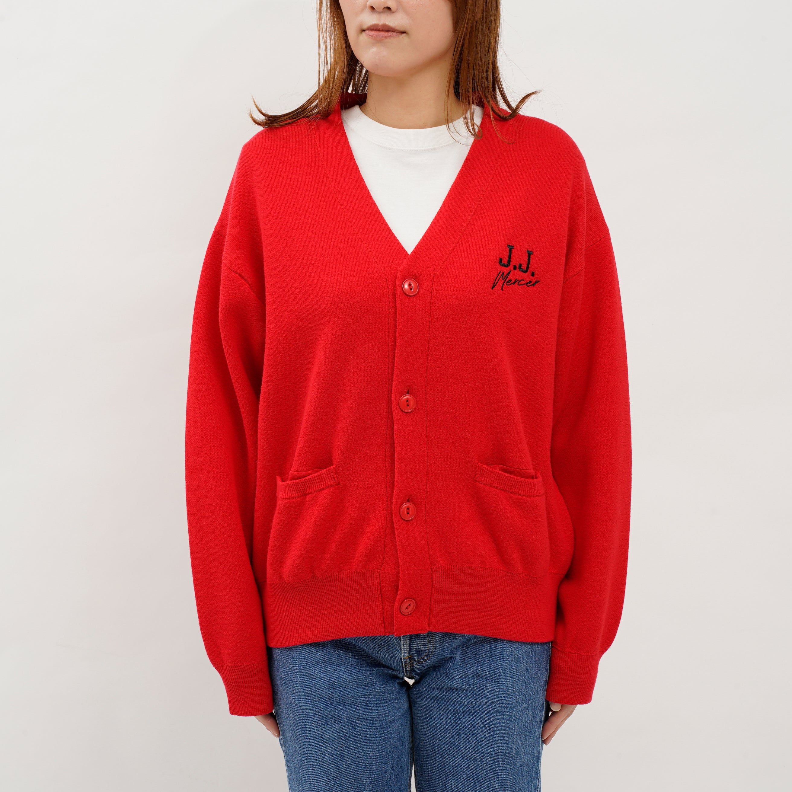 ワンポイント刺繍カーディガン | ジェイジェイマーサー