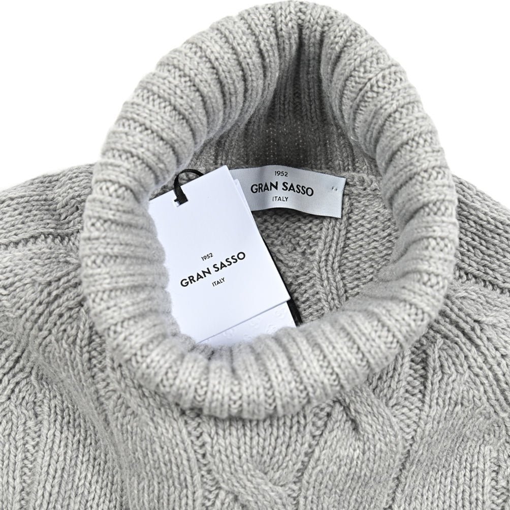 SALE｜GRAN SASSO グランサッソ / ヴァージンウール100% ケーブル編み