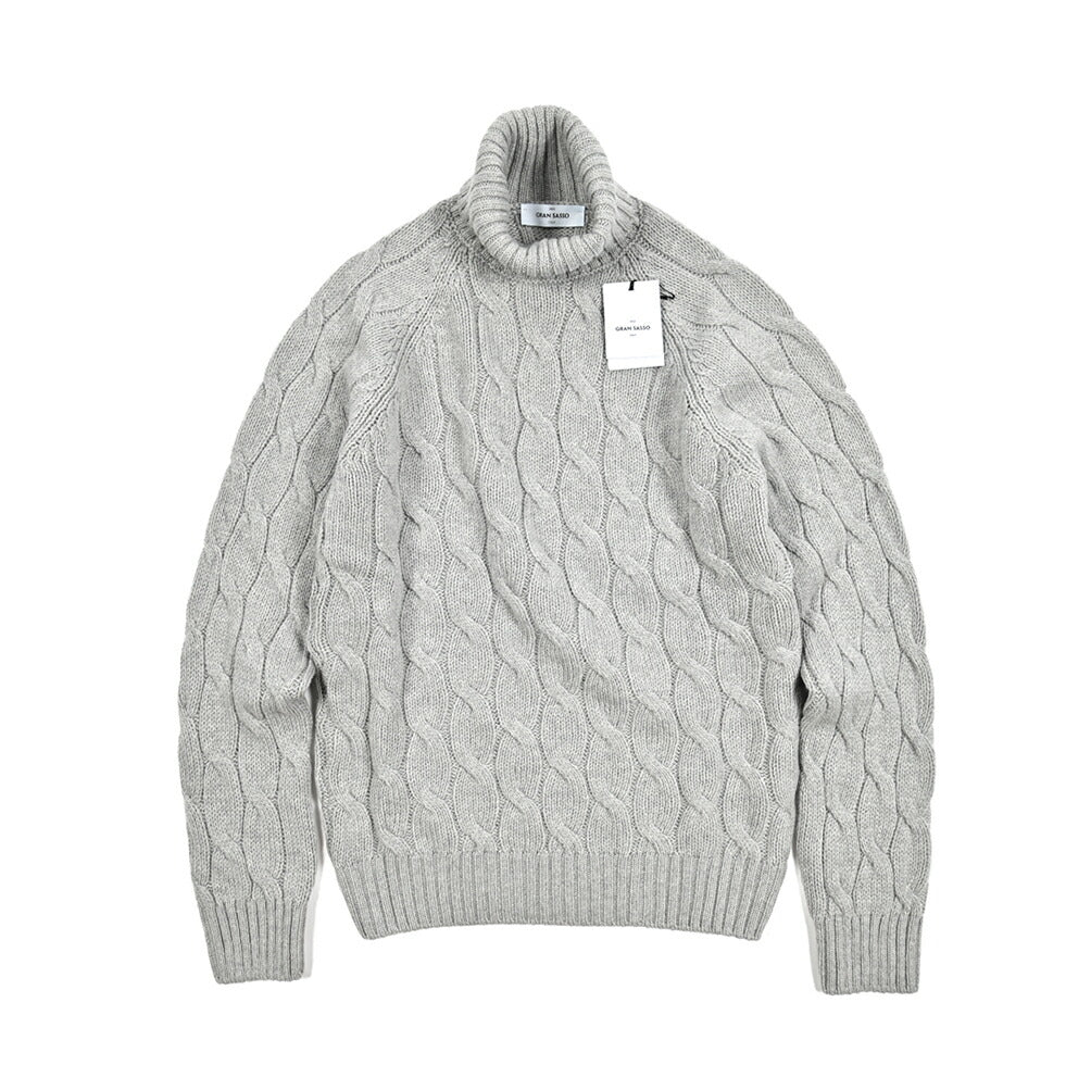 SALE｜GRAN SASSO グランサッソ / ヴァージンウール100% ケーブル編み