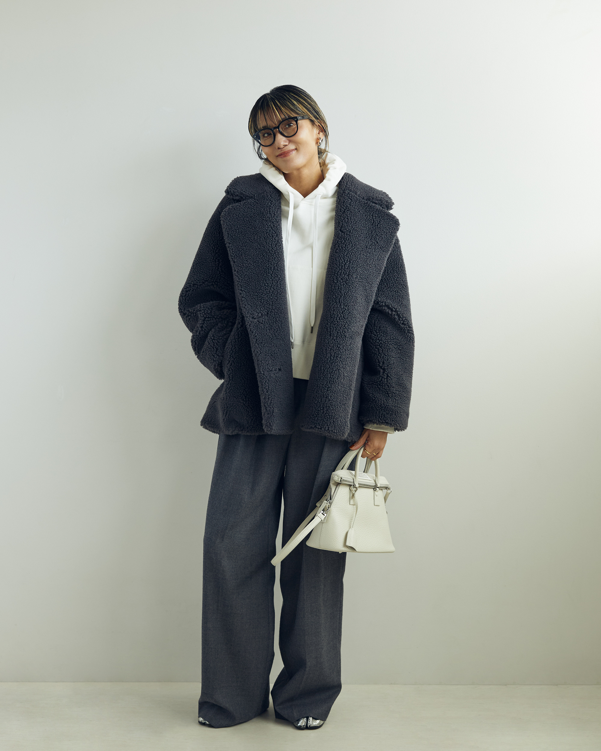 坪田あさみさんがおすすめするHAUNTのボアストール、ボアコート