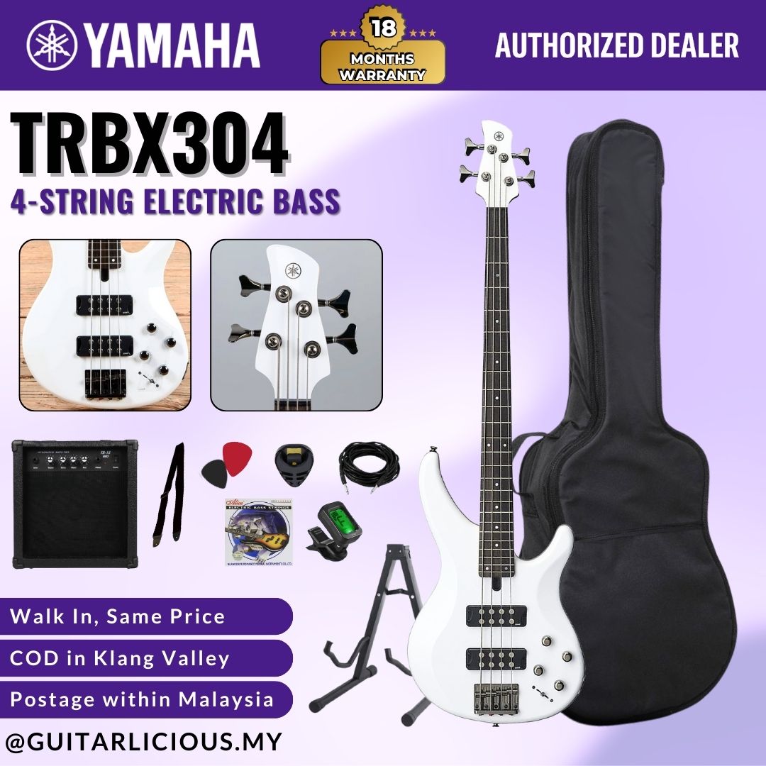 Yamaha TRBX304 4-string Electric Bass Guitar Package (TRBX 304