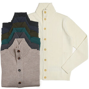 ZANONE（ザノーネ）5ゲージウールソリッドスタンドカラーニット