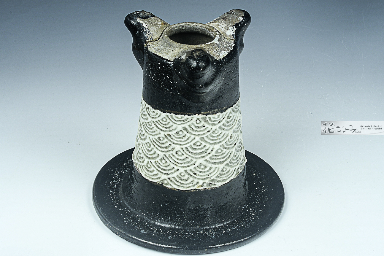 短冊家・中帯白青海波文京樂古鉢 - 東洋蘭専門店 花ごよみ | 春蘭