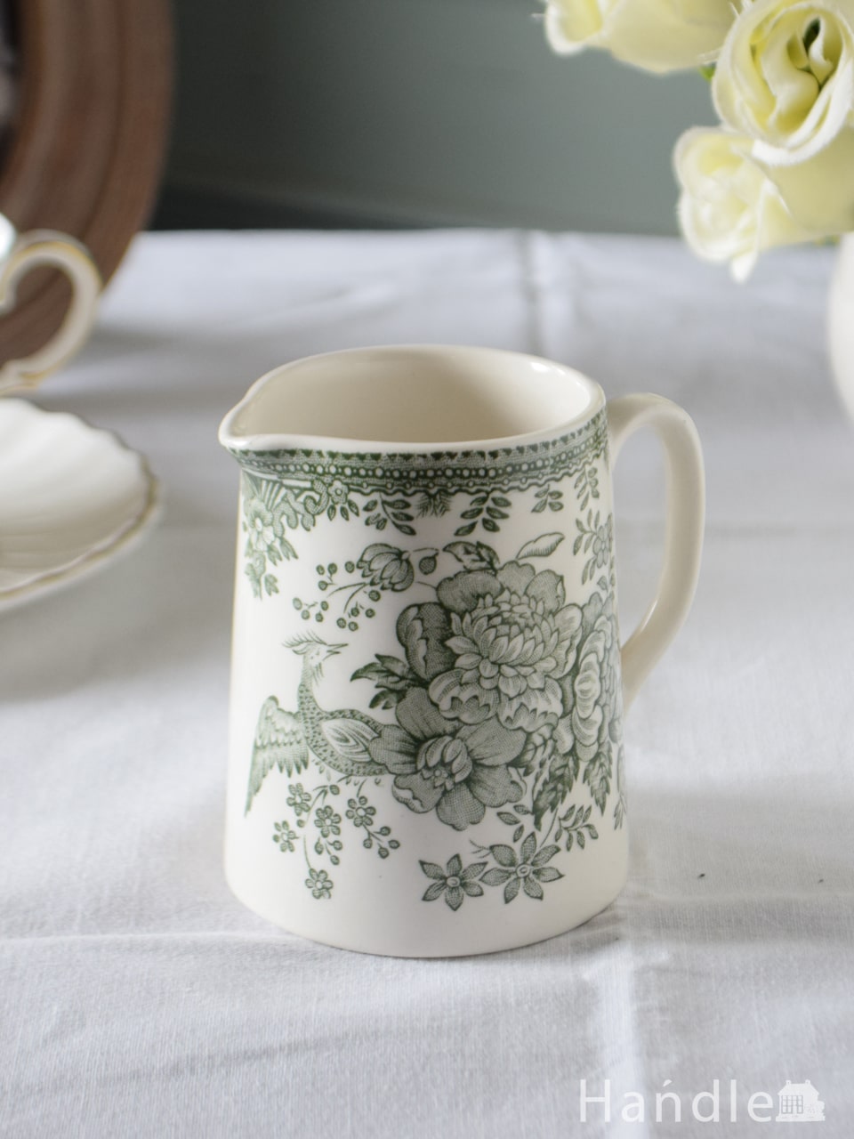 英国バーレイ社の食器、グリーンアジアティックフェザンツのシュガー