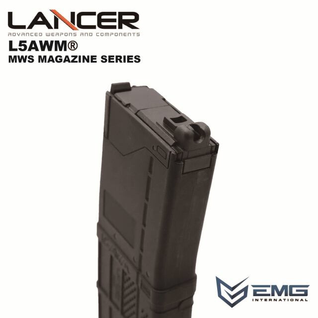 Angrygun/EMG マルイ MWS対応 LANCER L5AWM V2 マガジン(Translucent