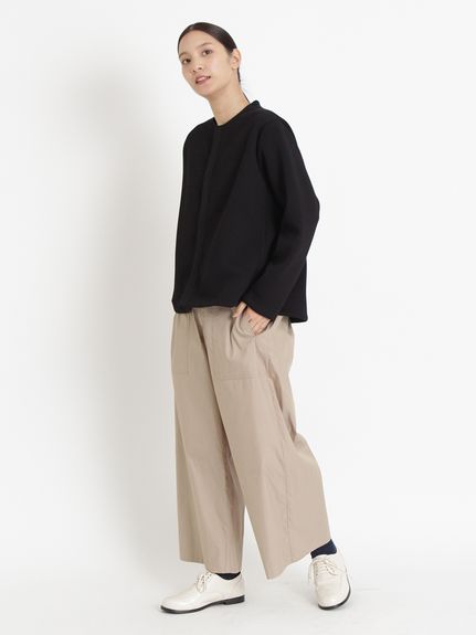 ナイロンギャバ オーガニックコットンワイドパンツ（ワイドパンツ