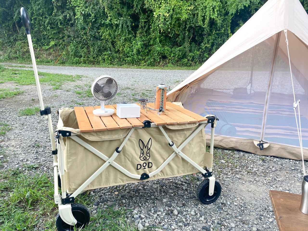 筆者愛用】大型タイヤ＆安心強度な、DODのキャリーワゴン キャンプの