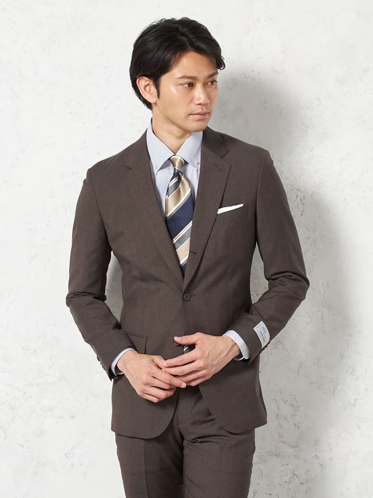 軽量】スーツ 段返り3つボタン ライトフィール REDA社製生地