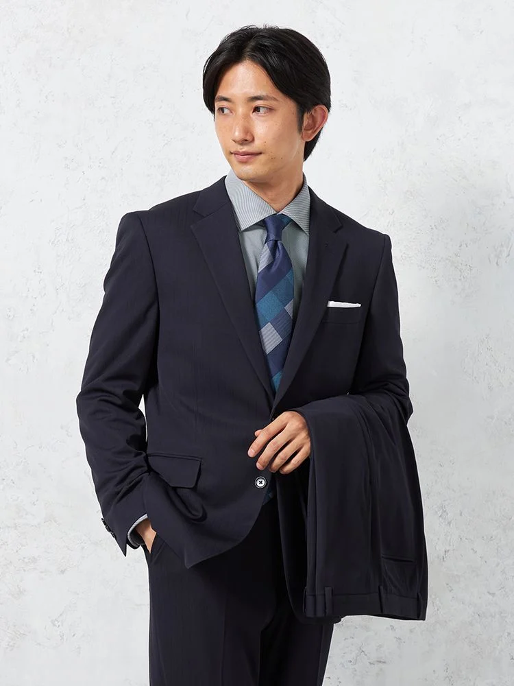 形態安定＆上下ウォッシャブル】スーツ 2つボタン ツーパンツ【i-Suit