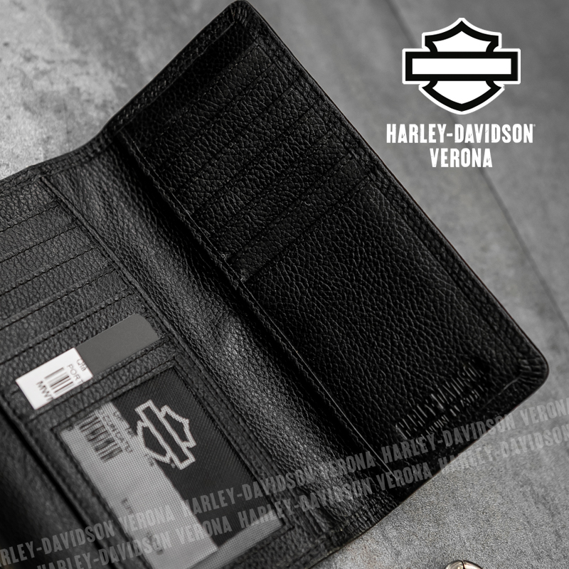 Harley-Davidson® Trucker Open B&S Chain Wallet | MWM098/08