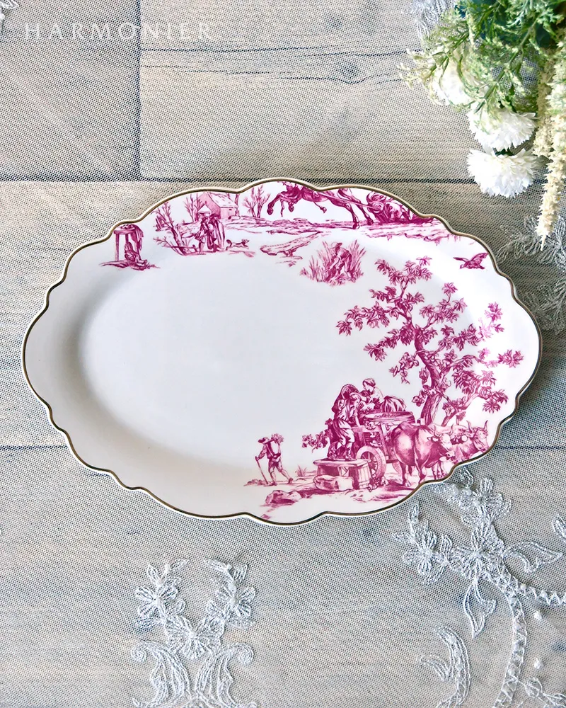 トワルドジュイボルドーオーバルプレート｜輸入食器・雑貨の通販