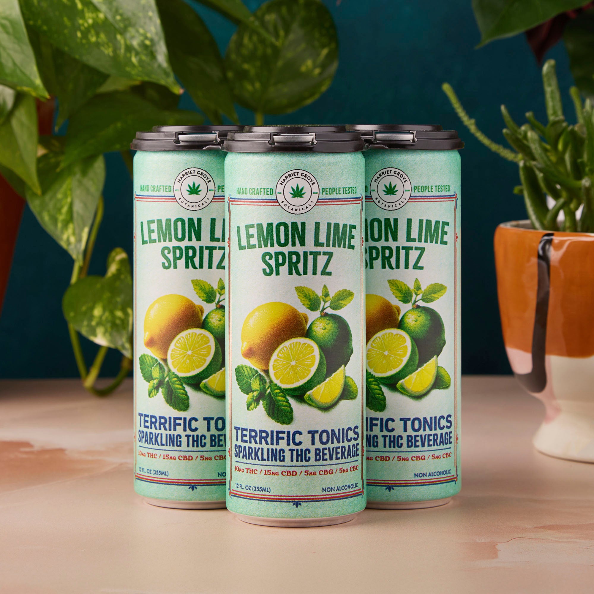 Terrific Tonics THC Beverages - Lemon Lime Spritz – Harriet Grove