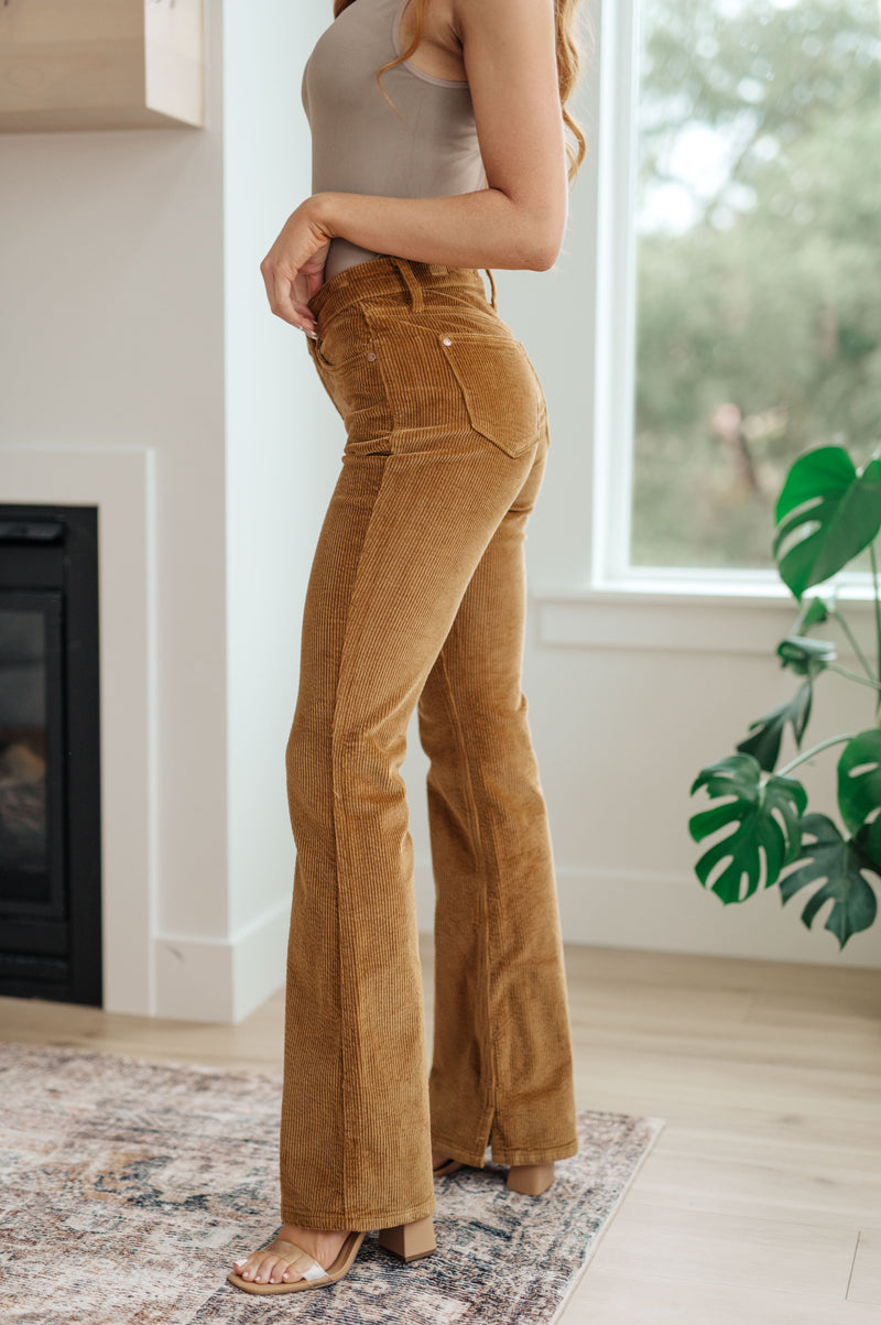 Hazel Blues® | Cordelia Bootcut Corduroy Pants in Camel