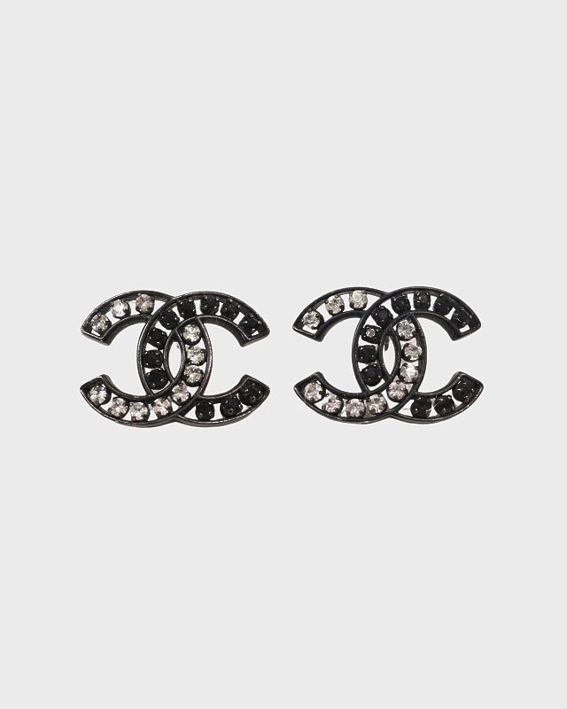 CHANEL COCOラインストーンピアス | Hedy