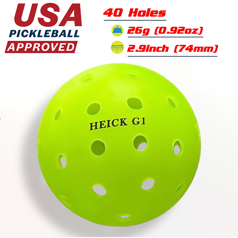 HEICK G1 Pickleball Balls – 24 Pack of Regulation USAPA