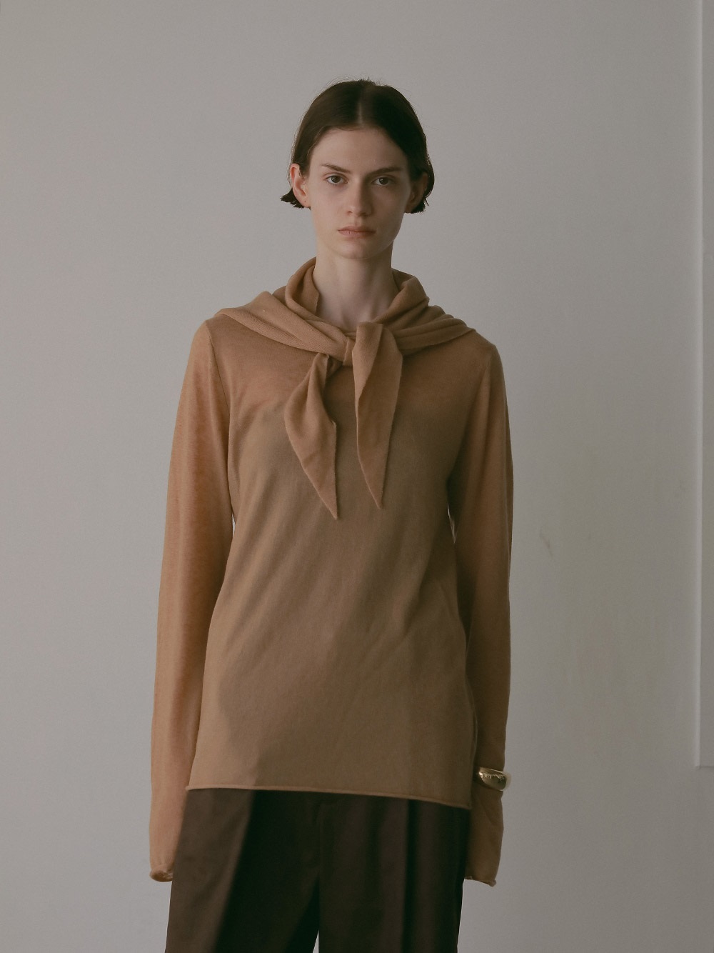 カシミヤブレンドハイゲージプルオーバー | Knit | HER. Online Store