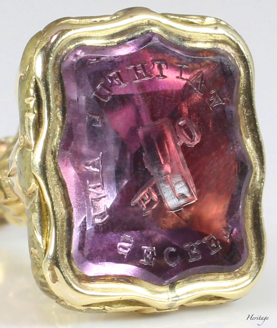 ヴィクトリアンのアメジストの愛のメッセージを伝えるプチ