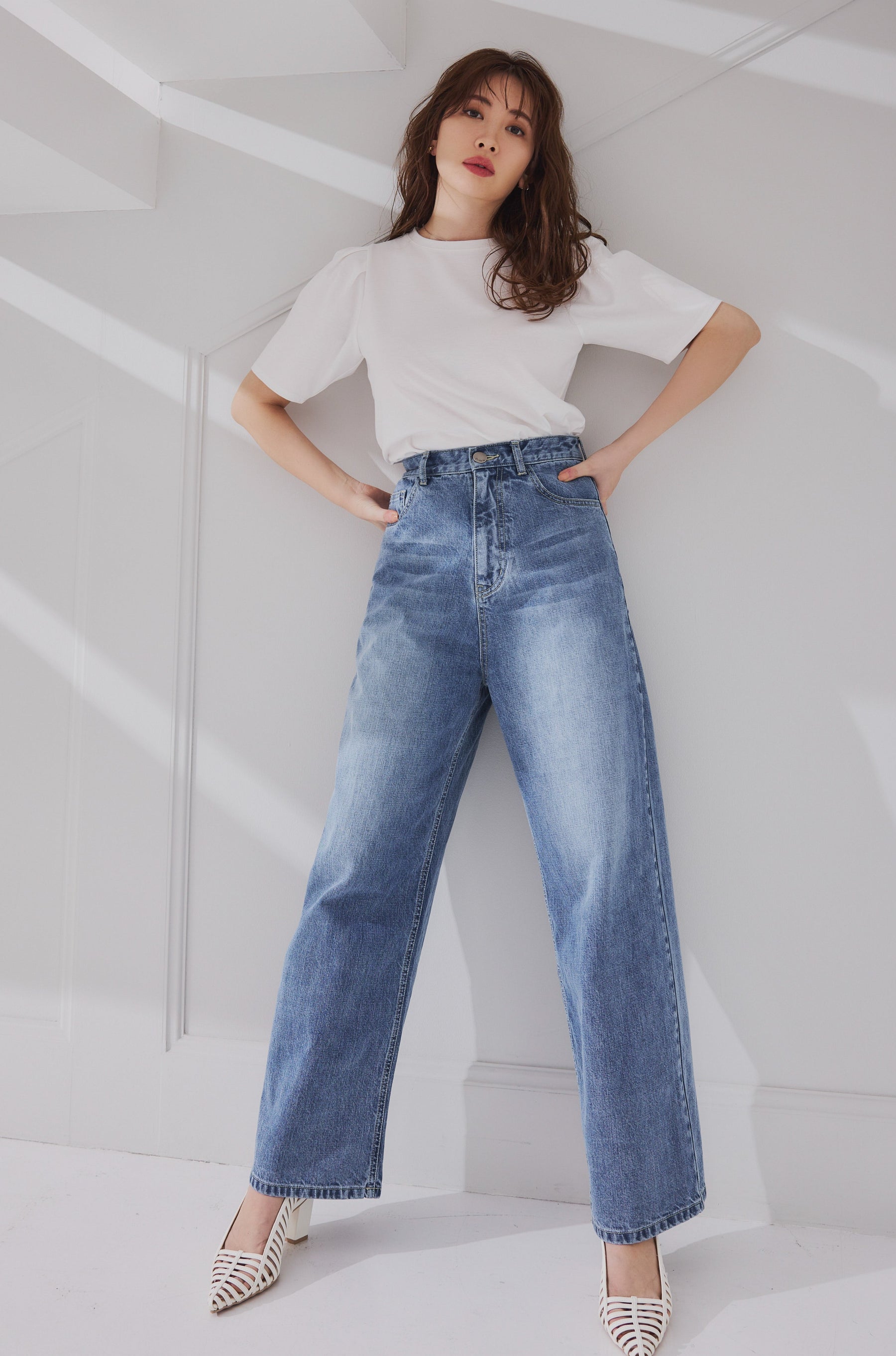 新色】Milano Wide-Straight Jeans