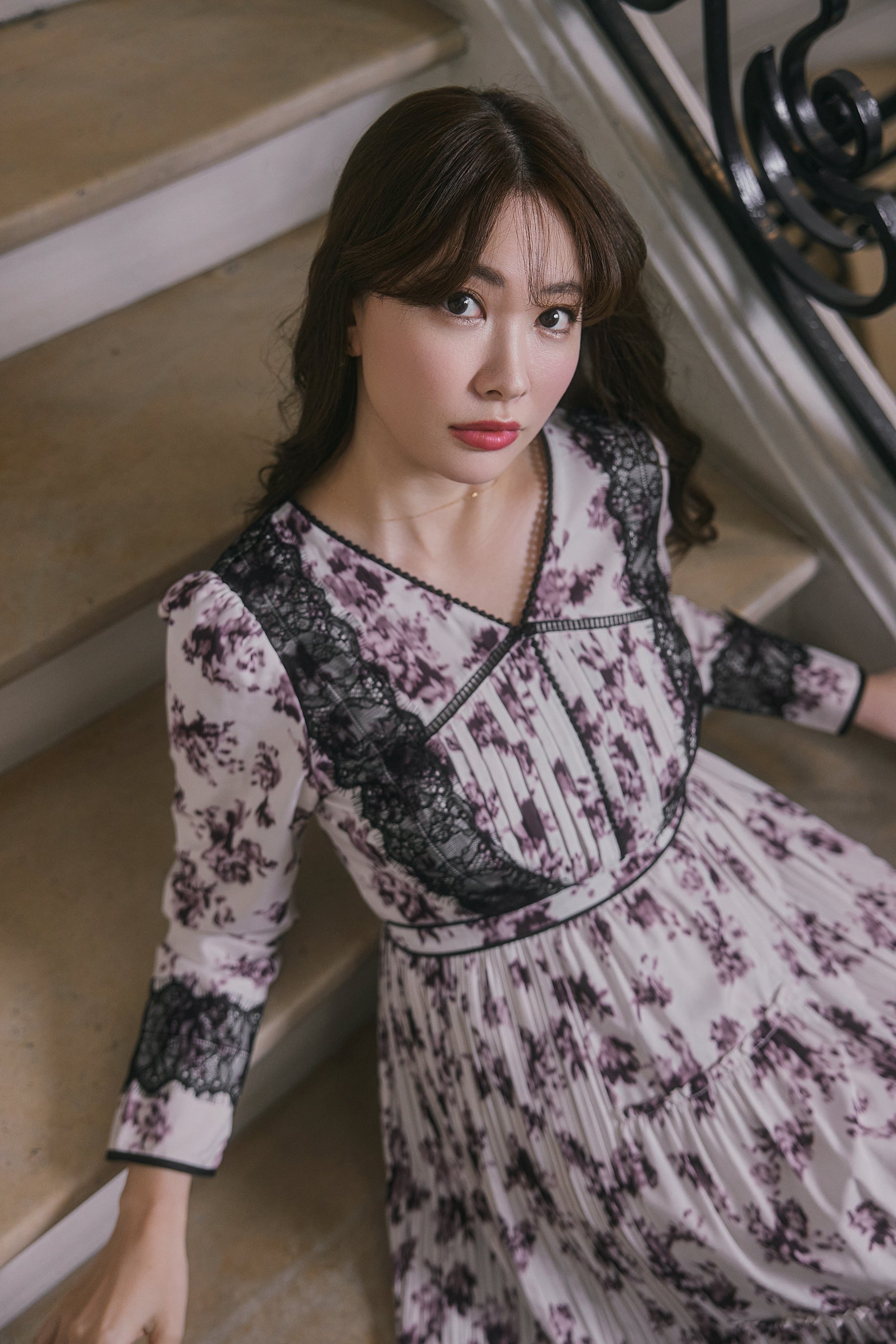 Grasse Floral Pleated Dress