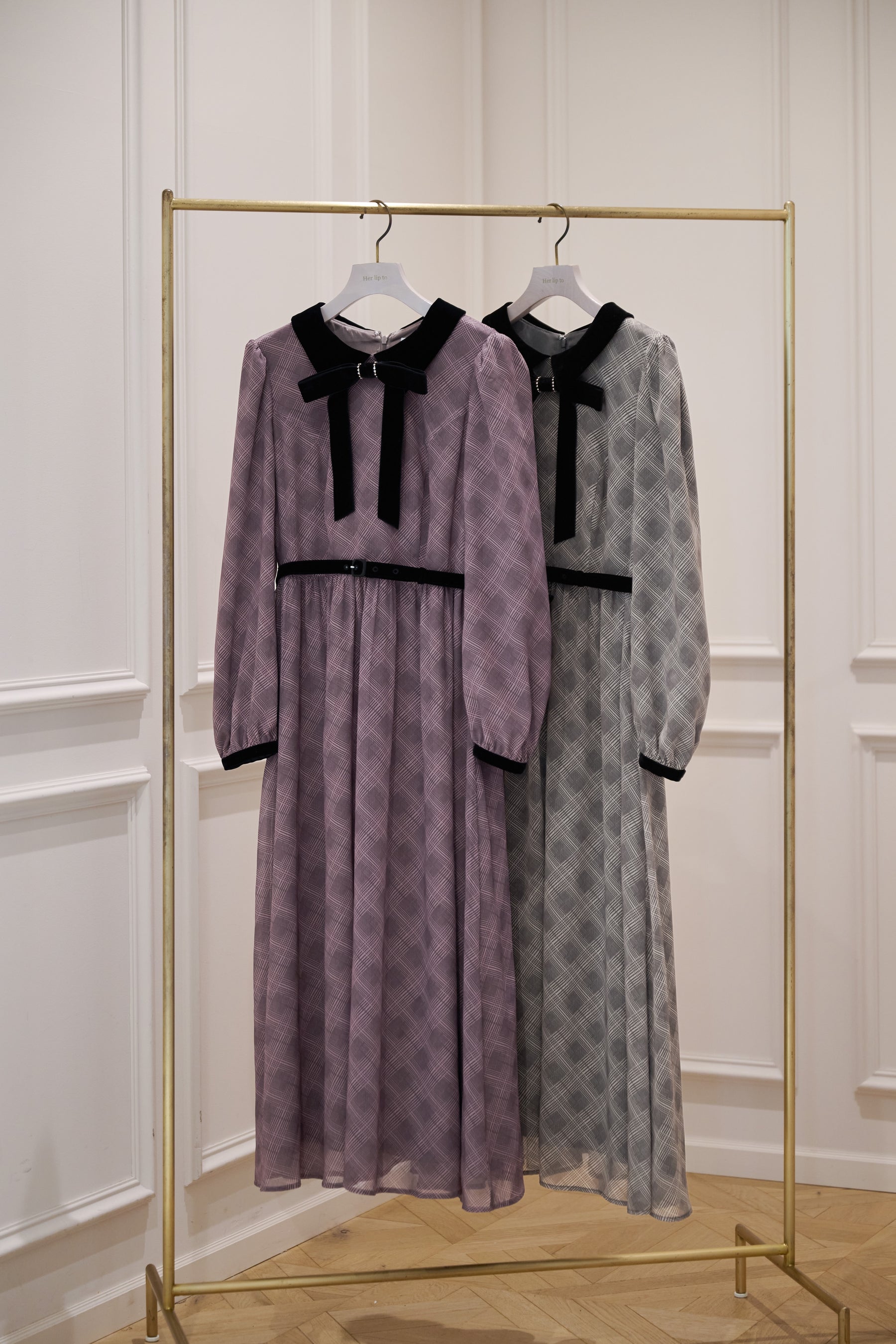 Bristol Plaid Ribbon Dress