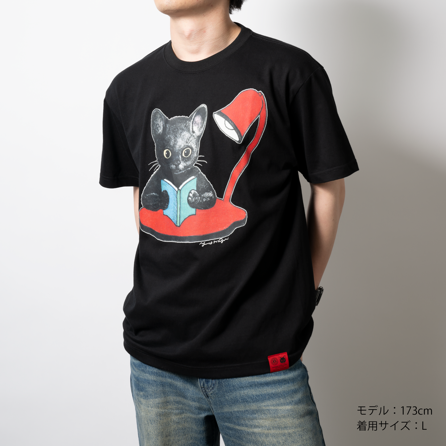 角川ホラー文庫30周年×ヒグチユウコ Tシャツ 夜の読書（ブラック