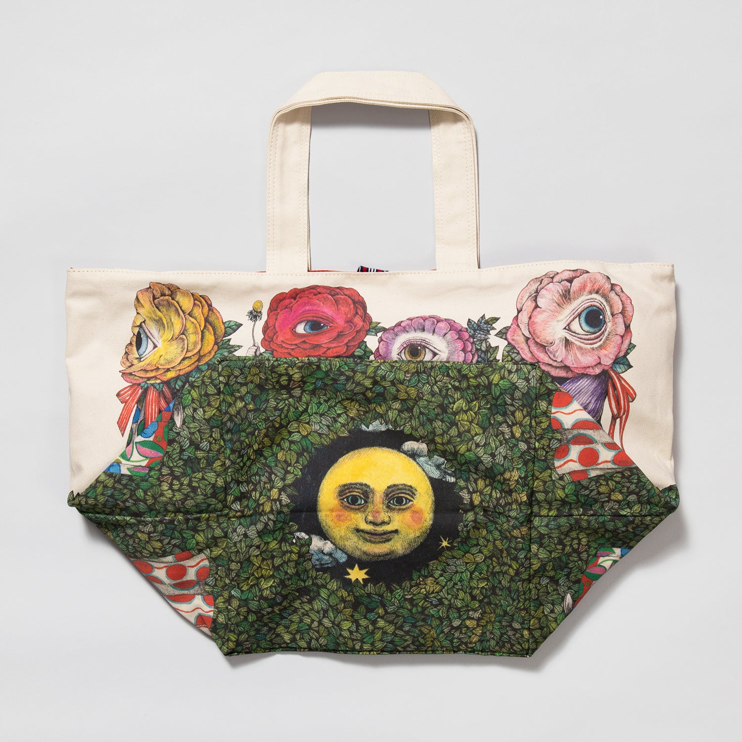 2WAYトート 眼花たちとくろいねこ – ボリス雑貨店