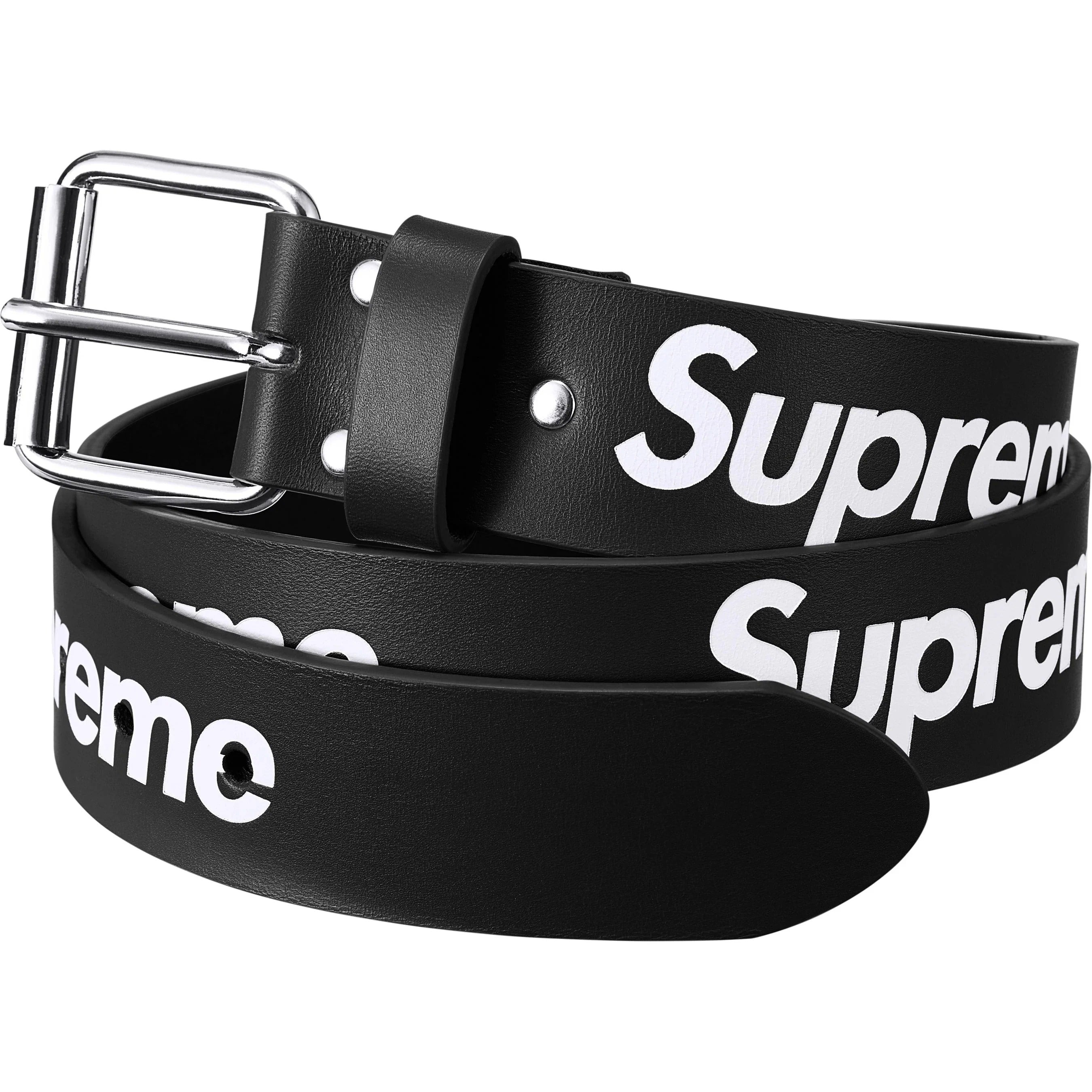 Supreme Repeat Leather Belt Black – HIGHKIOSK