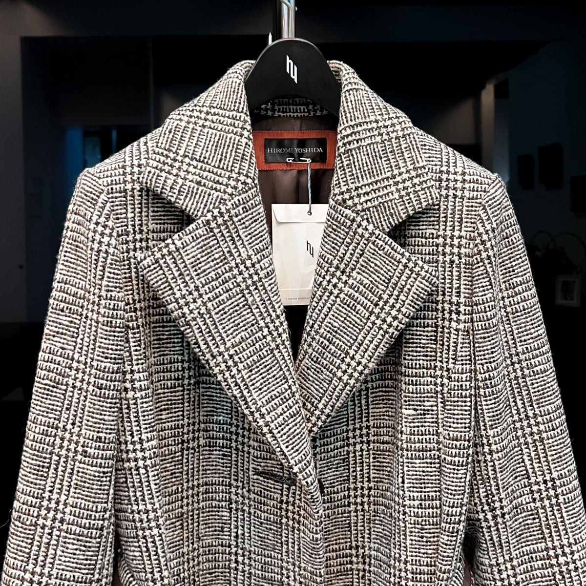 グレンチェックのツイードチェスターコート – House of HIROMI YOSHIDA
