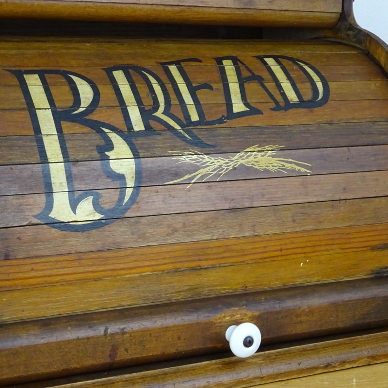 ヴィンテージ 木製 ロールトップ ブレッド ボックス | アンティーク