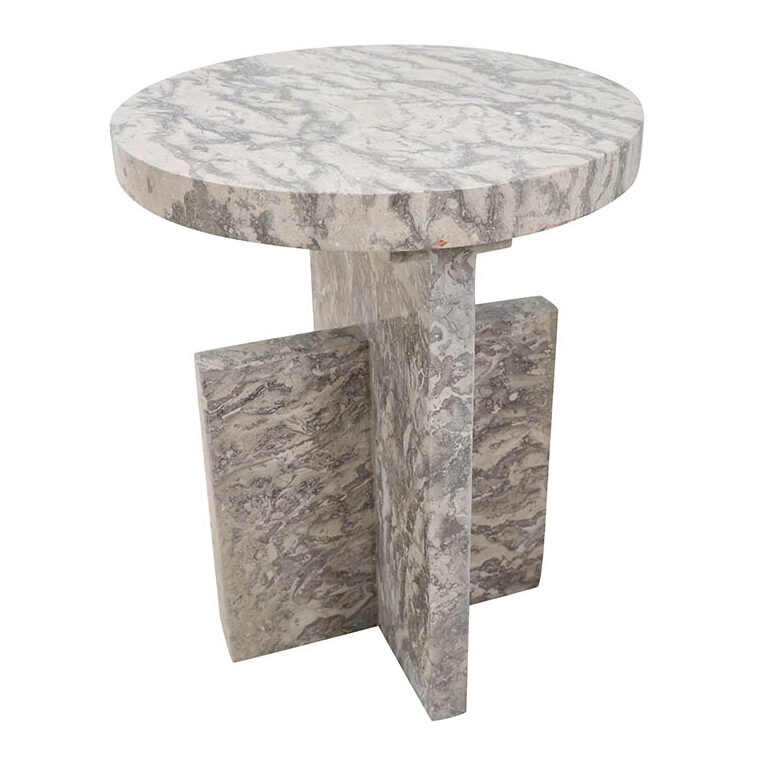 Elegant Natural Stone End Table, RIS 869 - Home Source Furniture