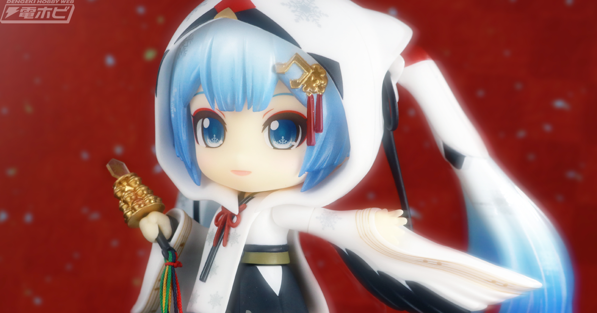 2018年の雪ミクはタンチョウ鶴をモチーフにした清楚な巫女服