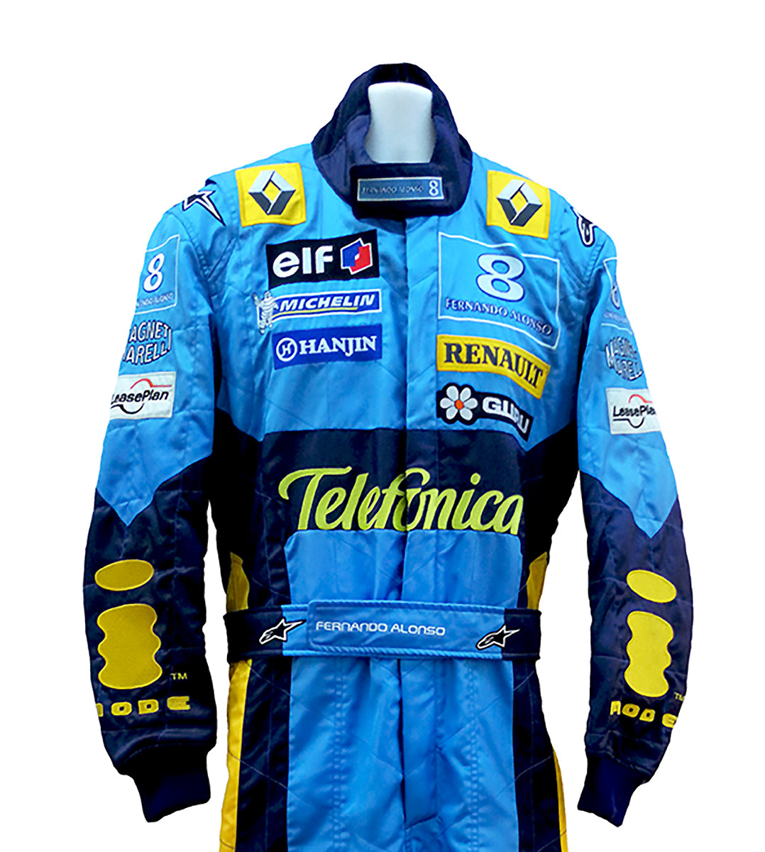 2004 Fernando Alonso Mild Seven Renault F1 Display suit
