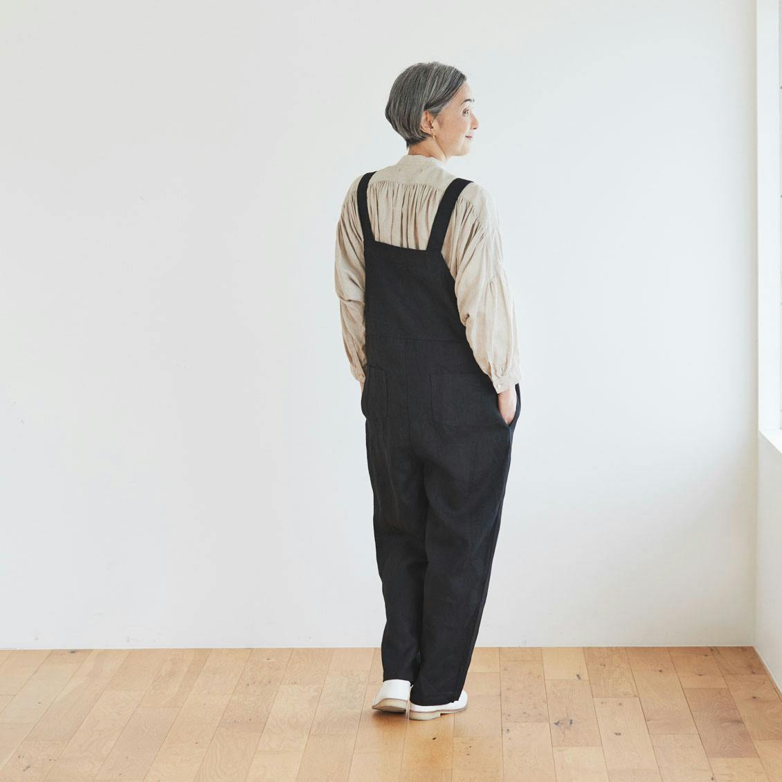 当店別注】fog linen work / リネンサロペット（サイズ1 / サイズ2