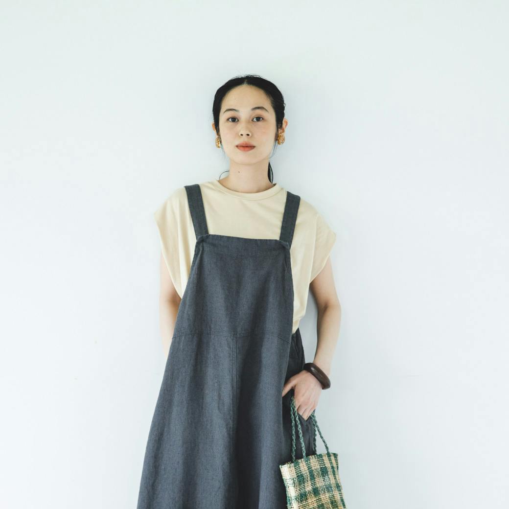 当店別注】fog linen work / リネンサロペットスカート - 北欧、暮らし